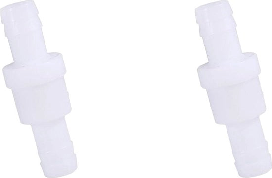 Terugslagklep in linea in plastica 12mm 2 pezzi - Gasolio Vapore Aria non ritorno - Idoneo per sistemi di liquido.