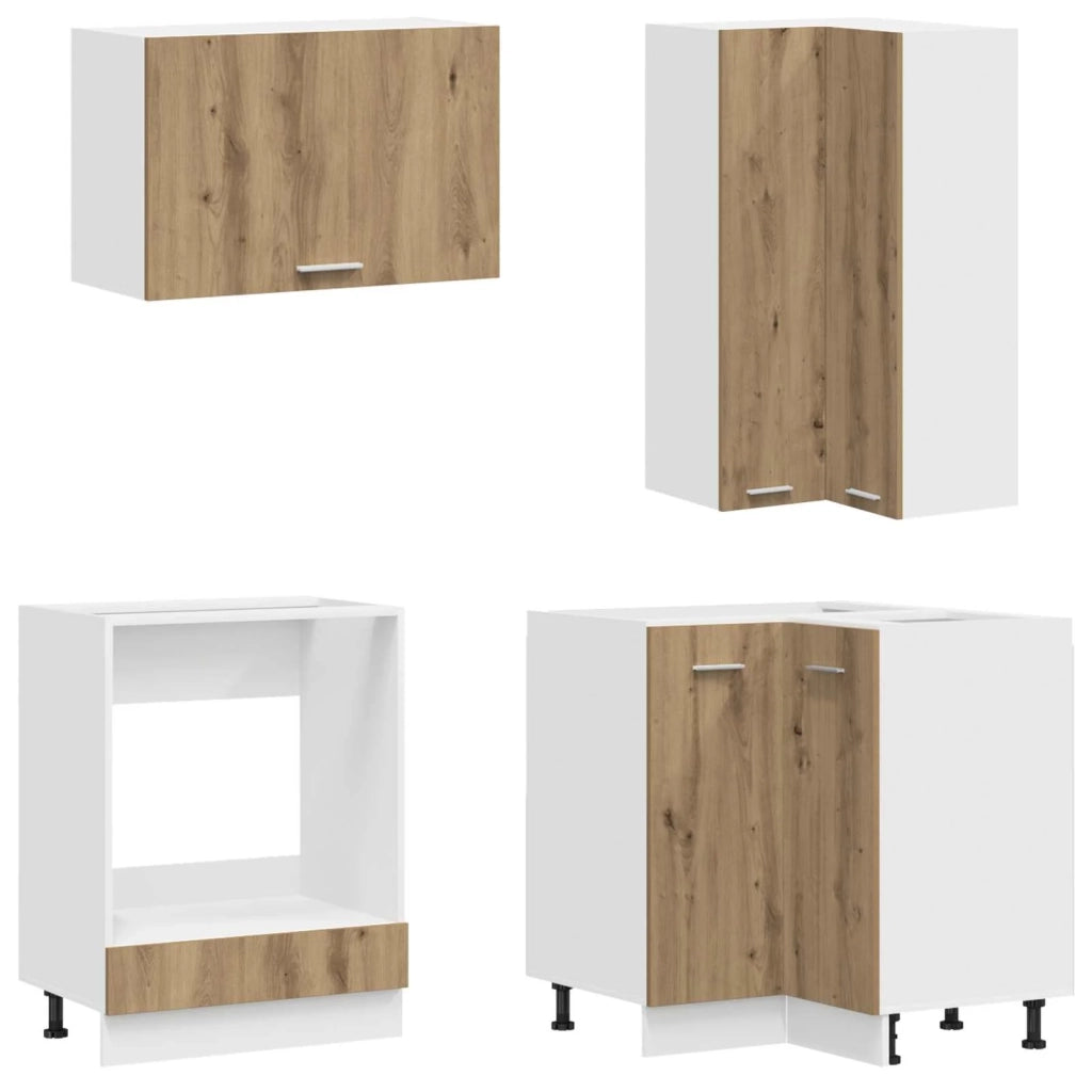 Unità Cucina LYON 8 pcs Rovere Artigianale Legno ingegnerizzato 3438514