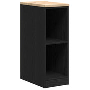 Armadietto da Garage Nero 30x51x85 cm in Legno Massello di Pino CFW7708751