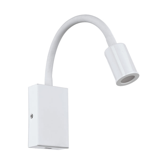 Applique Moderna Tazzoli Acciaio Bianco Luce Led Integrato 3,8W