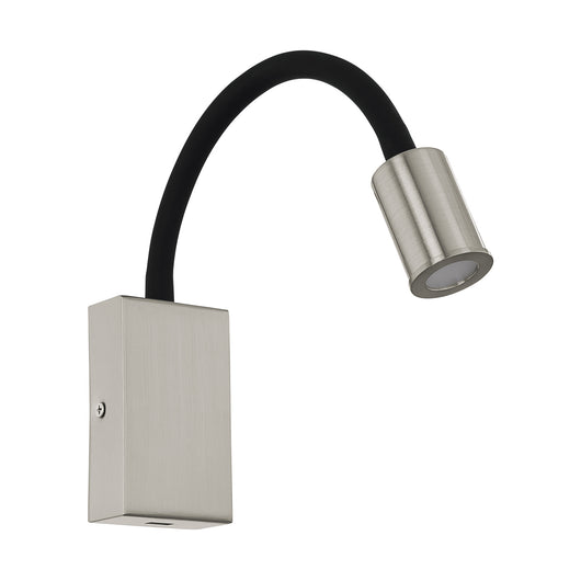 Applique Moderna Tazzoli Acciaio Nichel Satinato Luce Led Integrato 3,8W