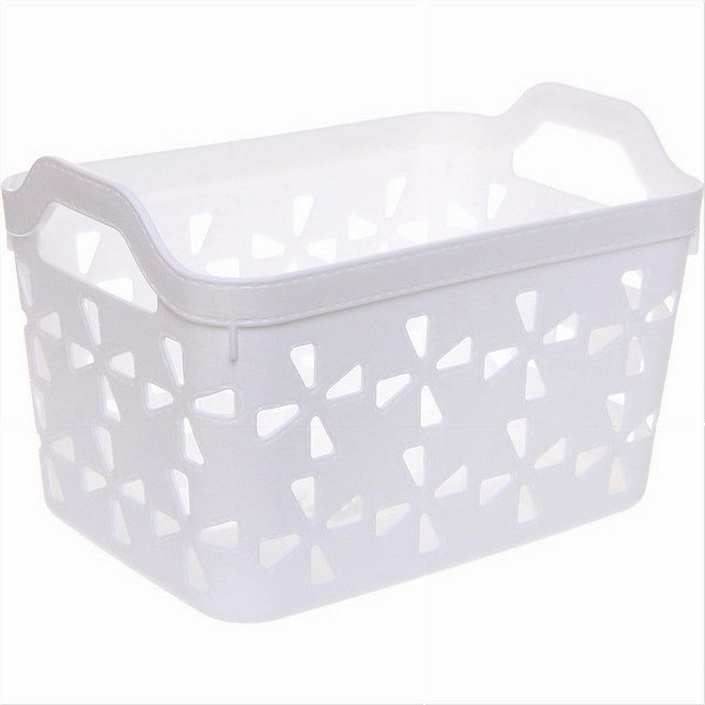 Trade Shop - Cesto Porta Oggetti Cestino Porta Tutto Con Maniglie 26x17x17 Cm Assortiti 10725 -