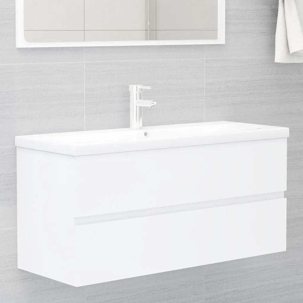 Mobile Lavabo Bianco 100x38,5x45 cm in Legno Multistrato 804764