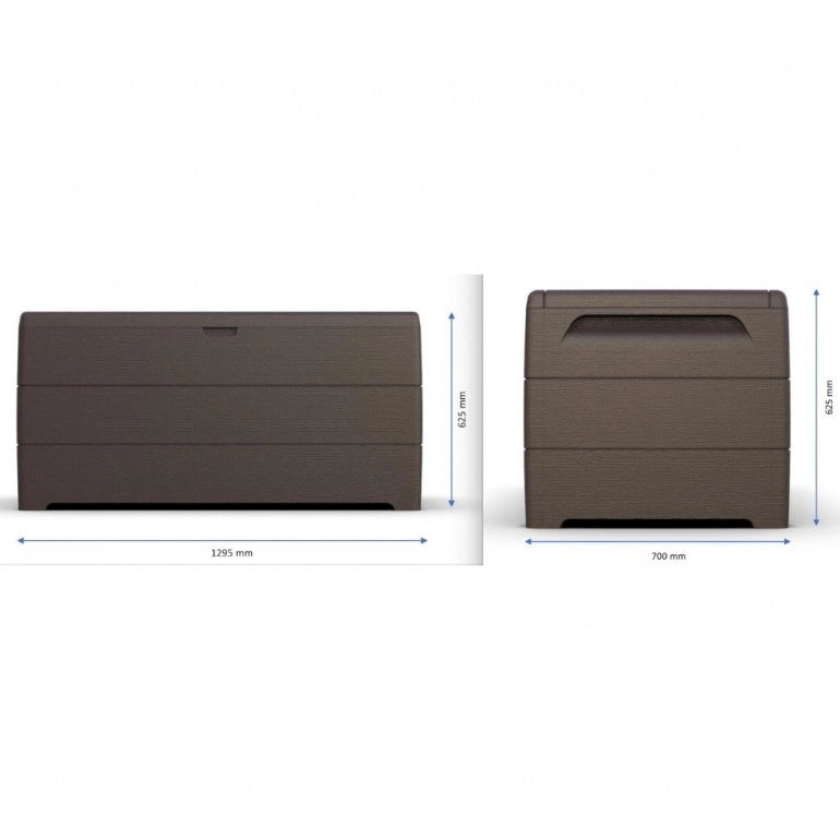 Baule in PVC Ezooza 129,5 x 70 x 62,5 cm, colore Marrone, 416 litri