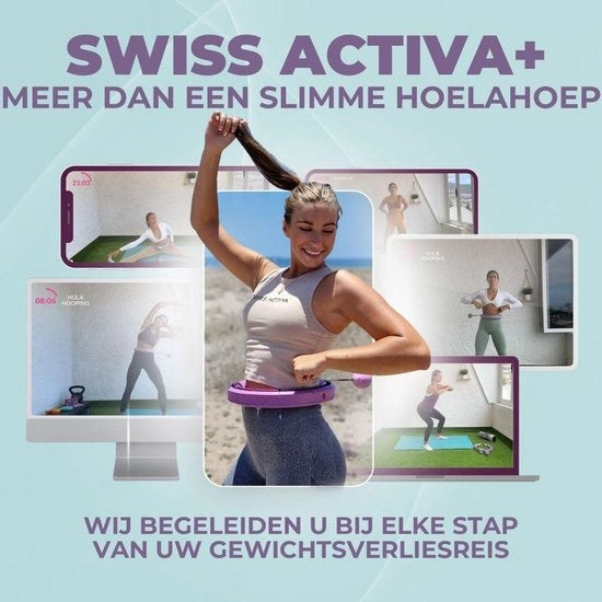 Cerchio Fitness Silenzioso - Non Caduta - Cercatore di Peso per Donne - Cerchio Fitness con Contatore