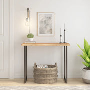 Piano Tavolo 90x40x2,5 cm Rettangolare Legno Acacia Bordi Vivi 370251