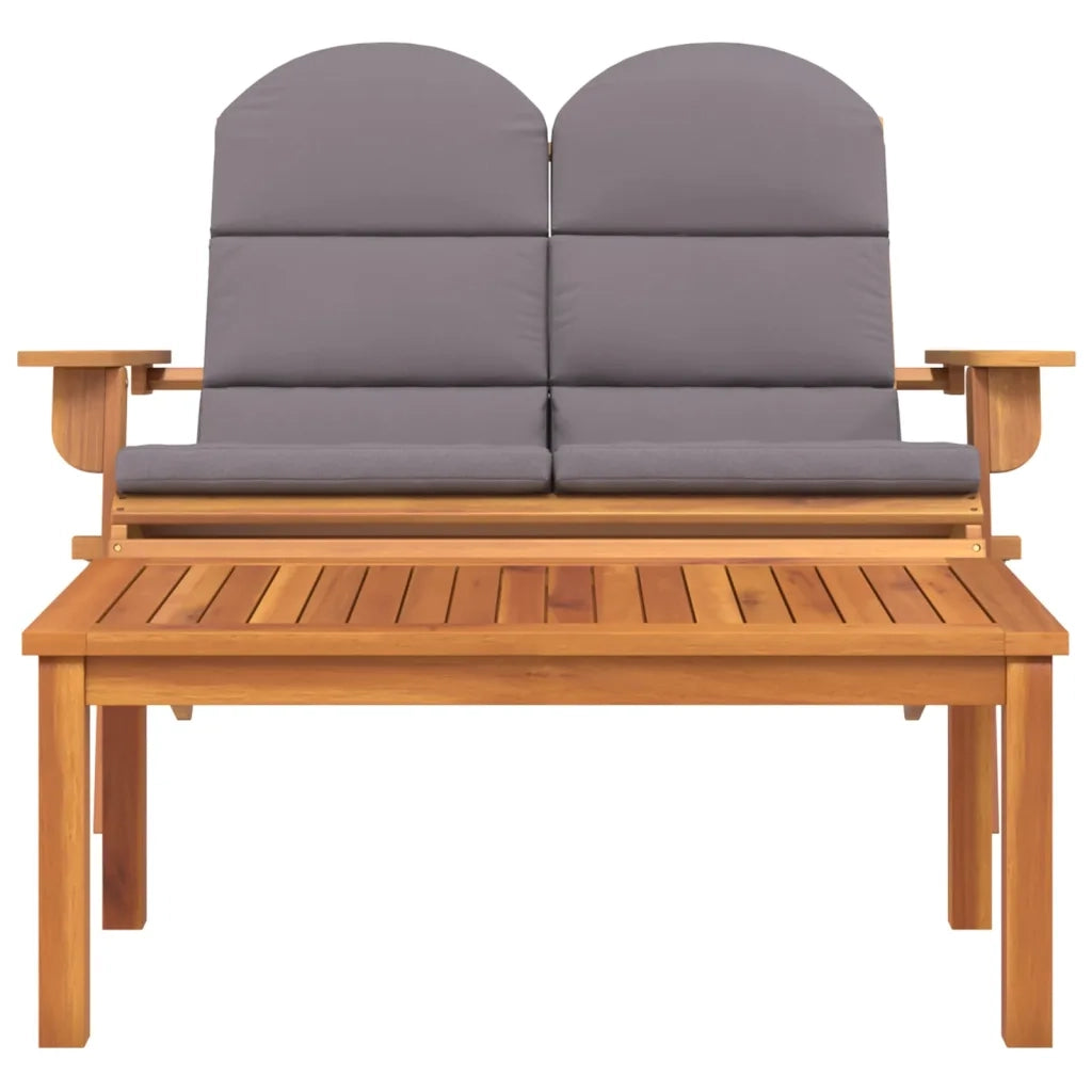 Set Salotto da Giardino Adirondack 2pz | Set di Mobili da Esterno Legno Massello di Acacia
