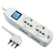 MULTIPRESA CON INTERRUTTORE 2 Schuko + 4 Bival.10/16A - 62001  - ELECTRALINE