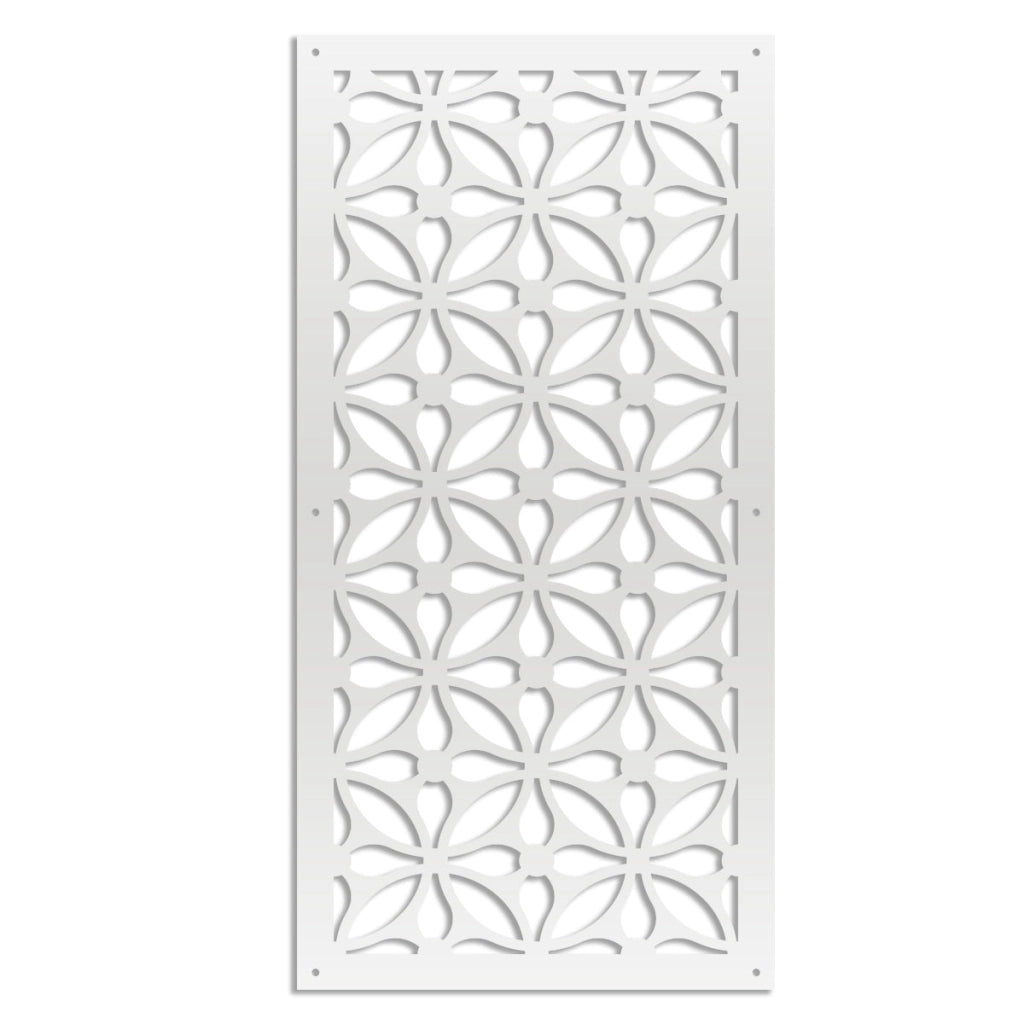 SAMURA - Pannello in PVC traforato - Parasole Colore: bianco, Misura: 50x150 cm