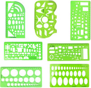 Prodotti VT - Mattoncino plastico per disegno - Tecnica di disegno - Di alta qualità e duraturo - Verde - Materiale scolastico - Adatto per ufficio e scuola - 7 pezzi