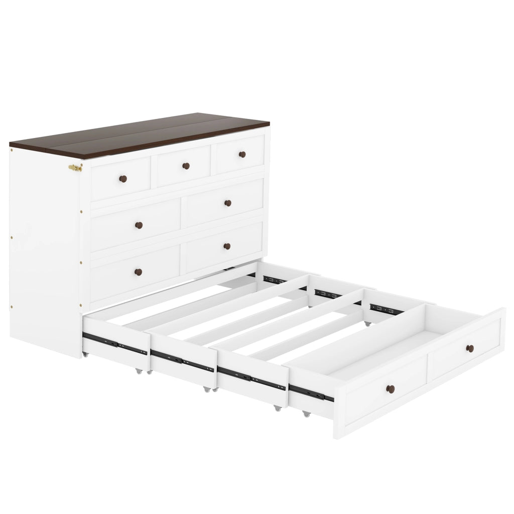 letto a scomparti in pino bianco 140 x 200 cm