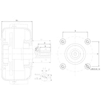 LIFAN Frizione a bagno d’olio Q2 20 mm per motori da 5 - 6,5 CV GX140 GX160 GX200 Serie 168