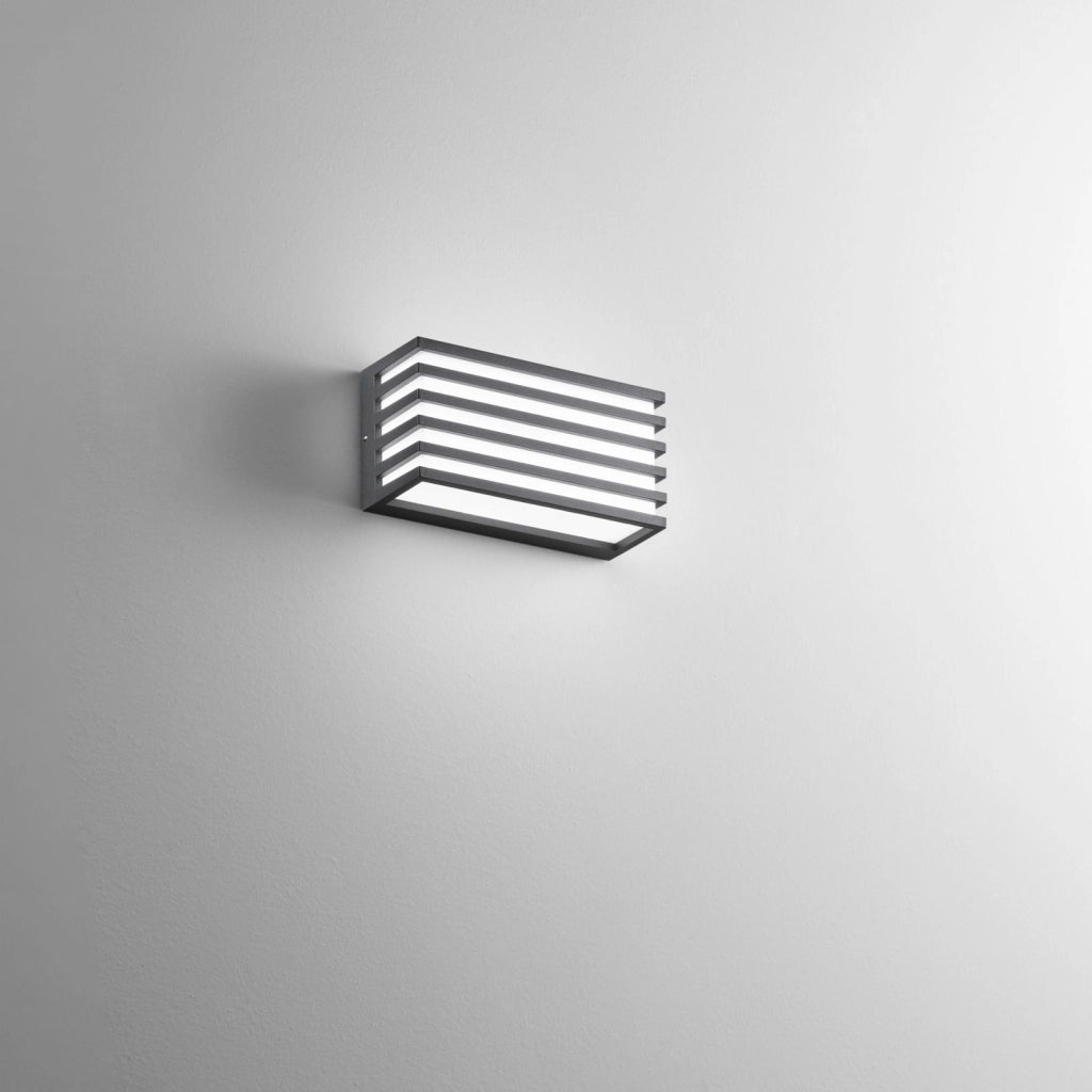 APPLIQUE BIEMISSIONE LED DUKROT ANTRACITE 12W 1440LM CCT 3000K / 4000K IP54 CCT 22X8X11CM