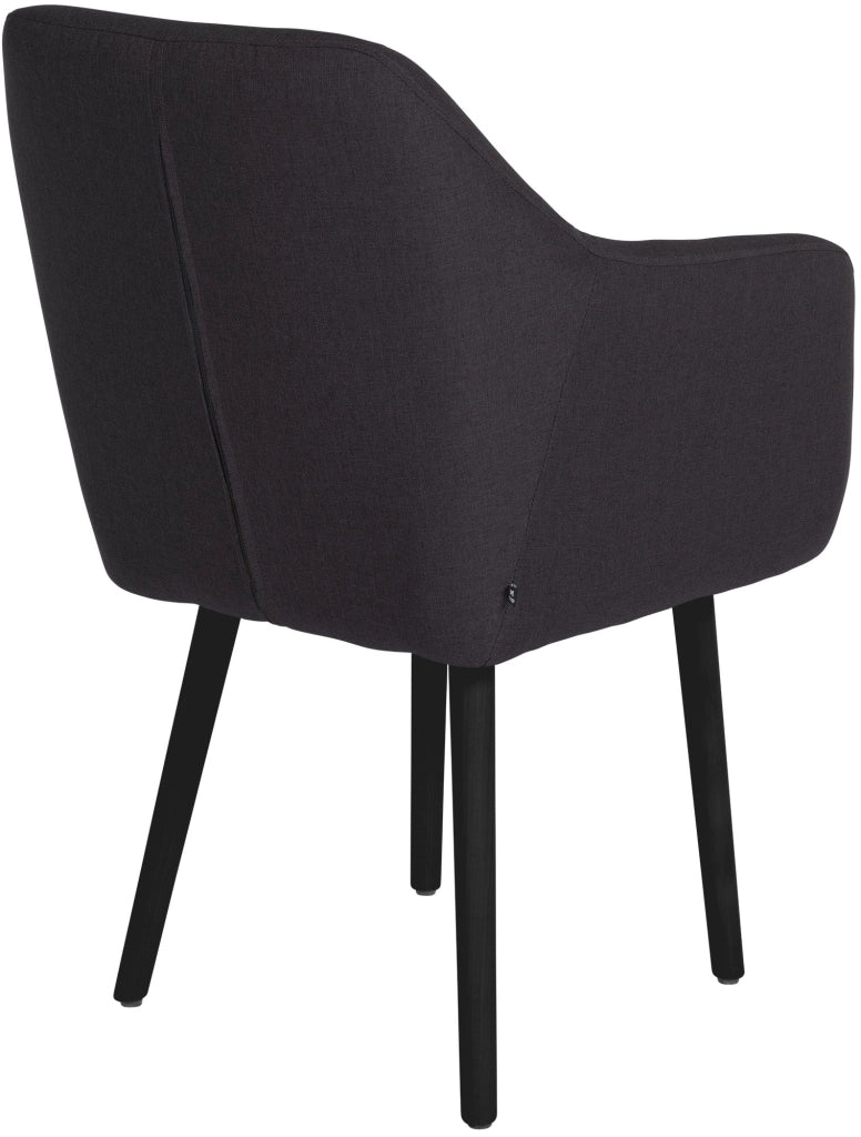 Sedia visitatore Utrecht in tessuto nero,nero