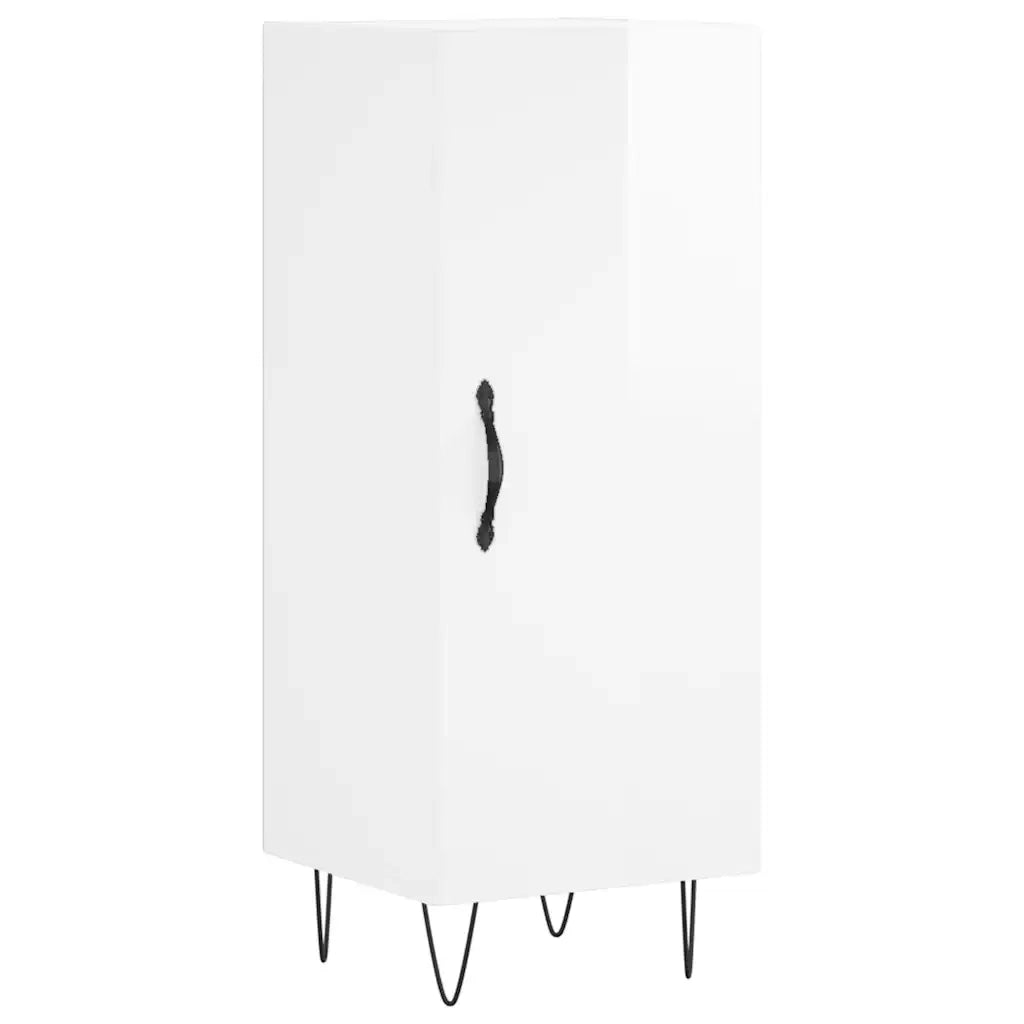 Credenza-Buffet-Armadio da cucina Bianco Lucido 34,5x34x90 cm in Legno Multistrato 318928