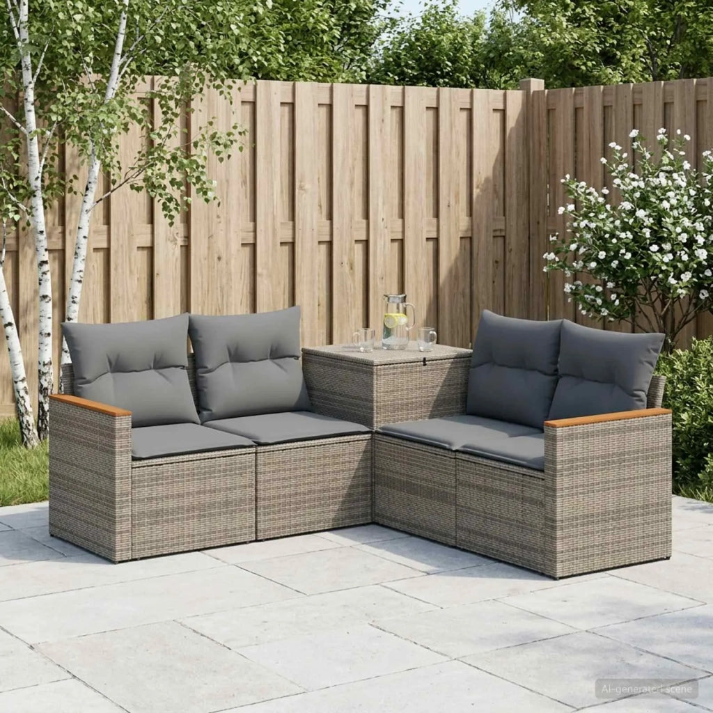 Set di divani 5 pz Grigio e Grigio Scuro 3447936
