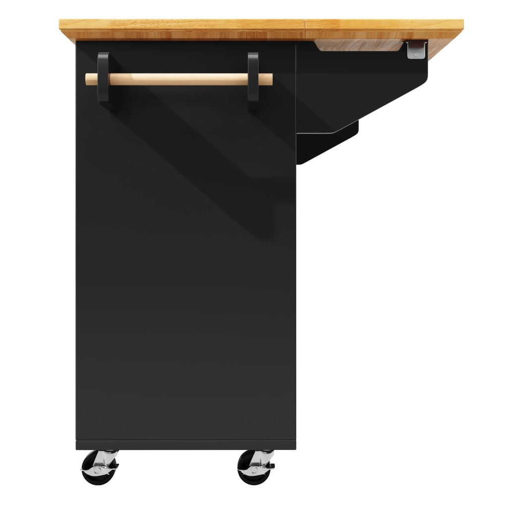 Carrello da cucina con 2 ante; 5 cassetti e ripiani regolabili con portasciugamani e portaspezie per cucina