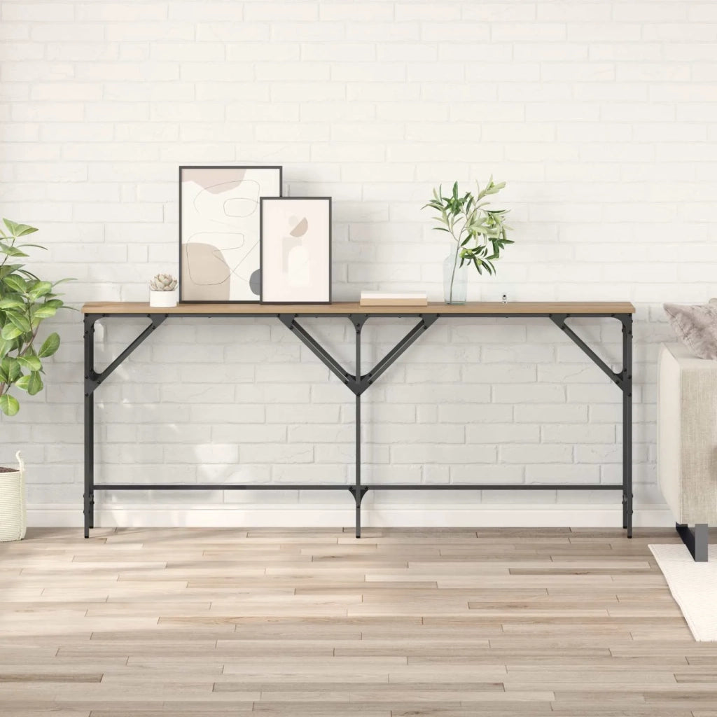 Table console Chêne artisanal 180 x 30 x 75 cm
