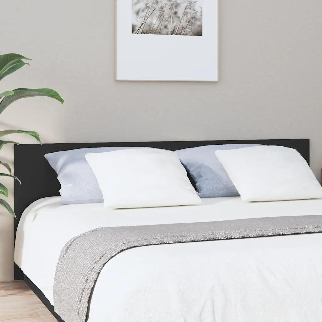 Testiera | Testata per Letto Nera 200x1,5x80 cm in Legno Multistrato
