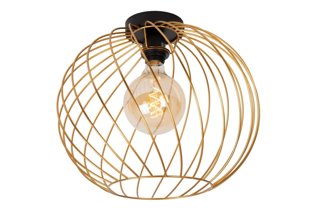 Plafoniera a gabbia dorata 40 cm 1xE27 Lucide Danza