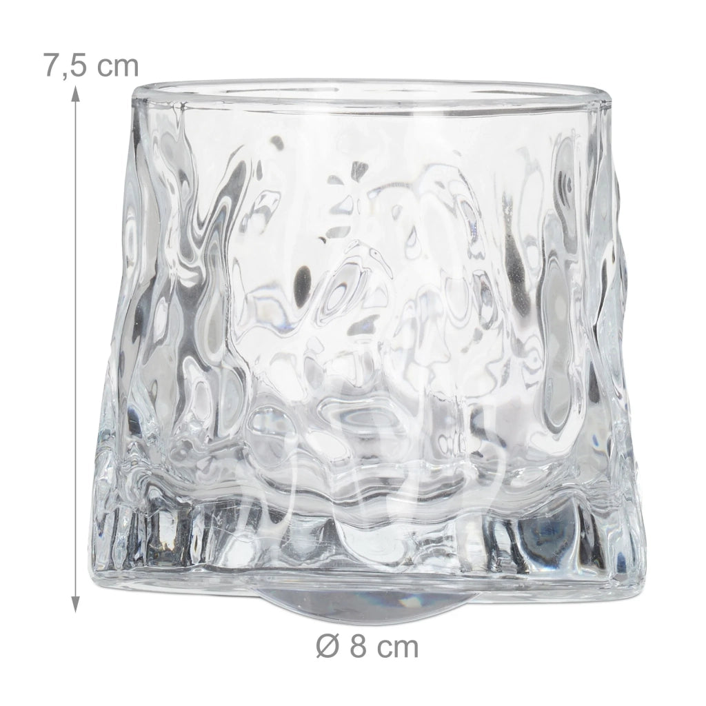 Set di 12 bicchieri da whisky design elegante presentazione originale in vetro trasparente 13_0011014
