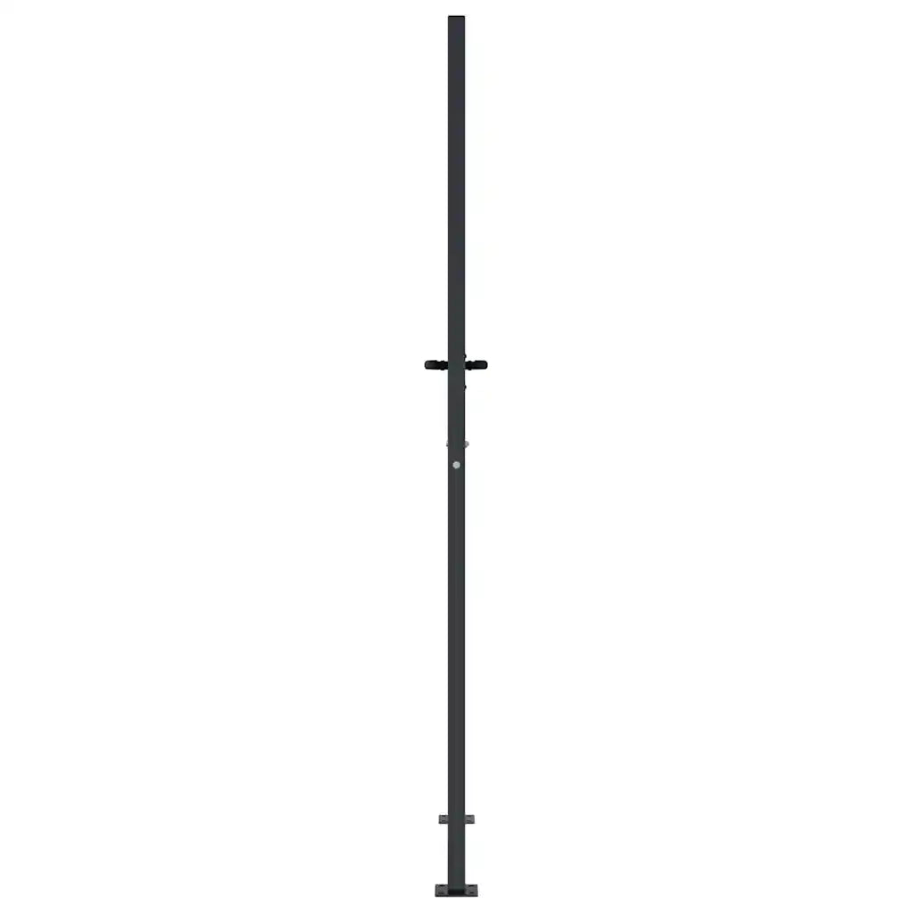 Cancello da giardino antracite 100x175 cm in acciaio design quadrato 153194