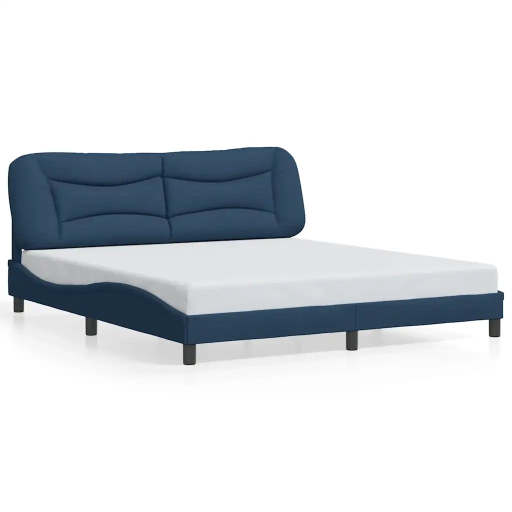 Giroletto senza Materasso-Struttura Letto Hvar Blu 180x200 cm in Tessuto