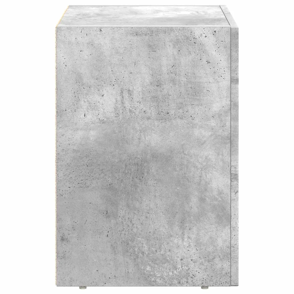 Comodino 2 pcs Grigio cemento 40 x 35 x 50 cm Legno multistrato