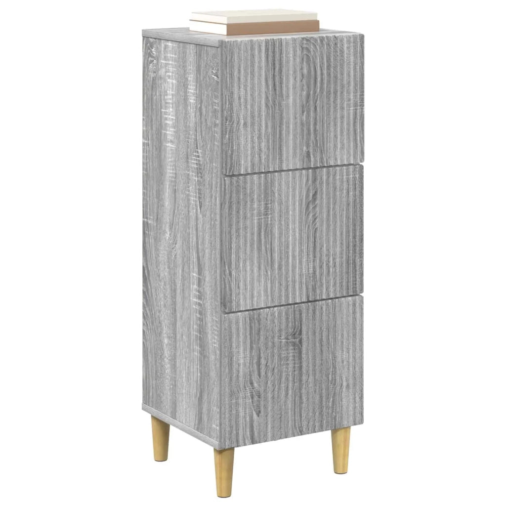 Mobile con Cassetti Grigio Sonoma 33 x 34,5 x 90 cm