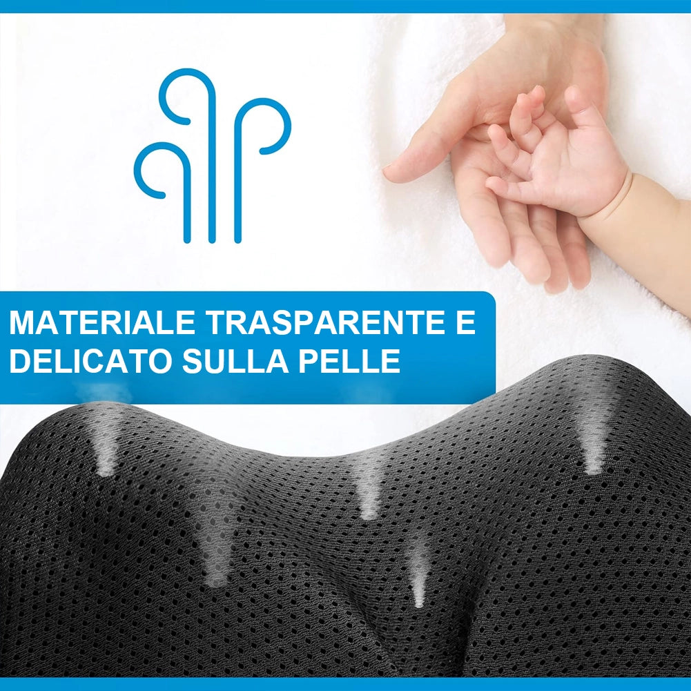 Massaggiatore Elettrico Cuscino Massaggio Shiatsu Collo Spalla Calore Infrarossi