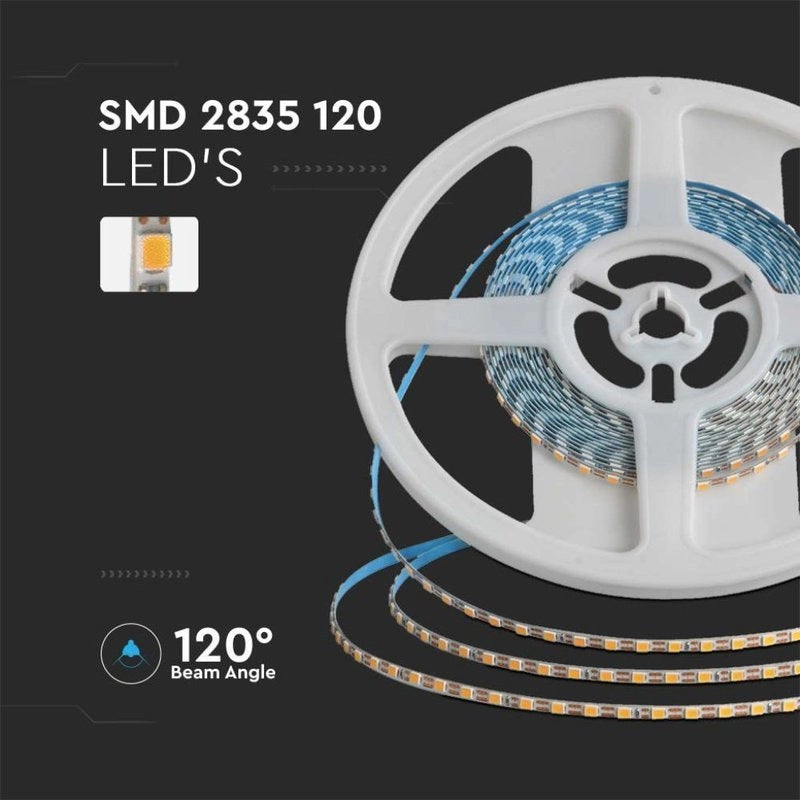 24V Striscia LED Ultra Slim SMD 2835 120 LED Double PCB 3mm 6500K 8W/M SKU-23026