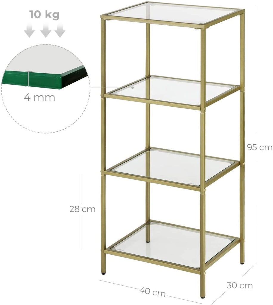 Valora SCAFFALE LIBRERIA Vetro Metallo Design Moderno per Soggiorno
