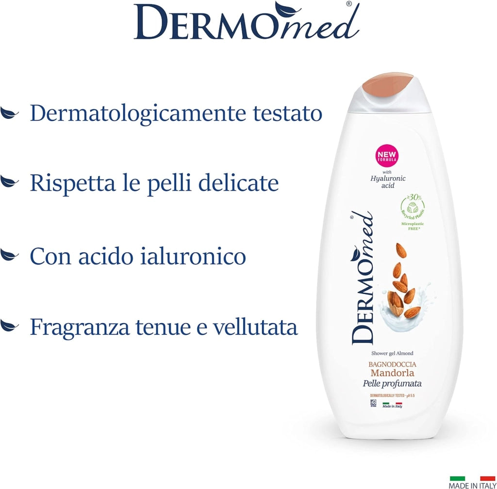 DERMOMED BAGNODOCCIA CON ACIDO IALURONICO 650 ML MANDORLA