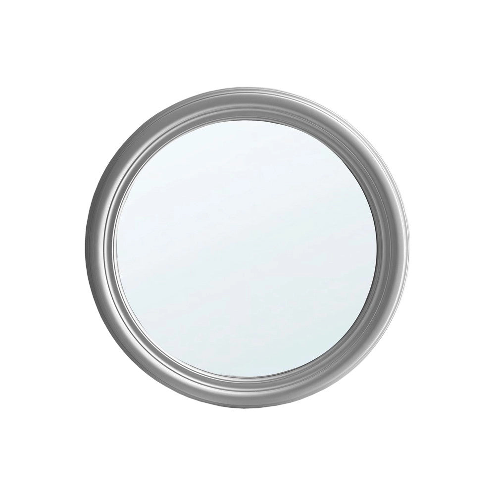 Specchiera Rotonda Verniciata Argento Diametro 98 cm. – Eleganza Scultorea