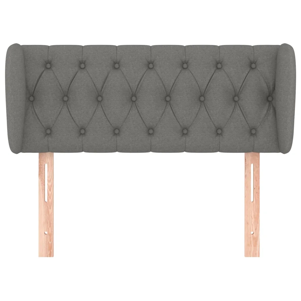 Testiera ad Orecchio Grigio Scuro 93x23x78/88 cm in Tessuto 3117463