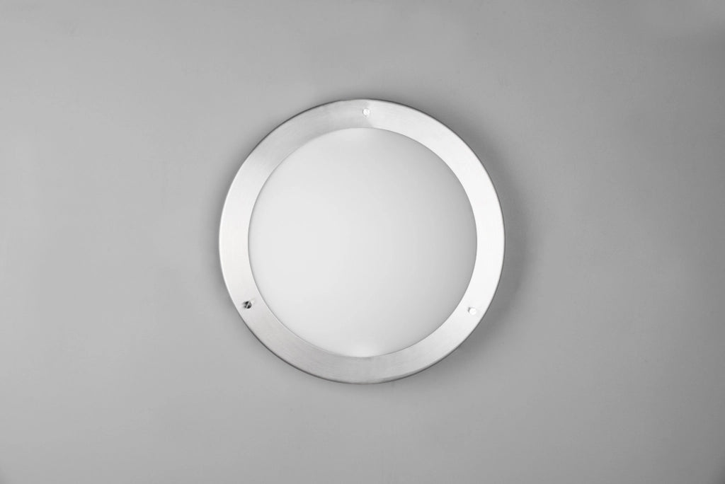 Plafoniera CONDUS moderna argento 31,5cm E27 Trio IP44