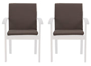 Set 2 Cuscini per Sedia da Giardino 90x45x5 cm in Dralon Allegro Taupe