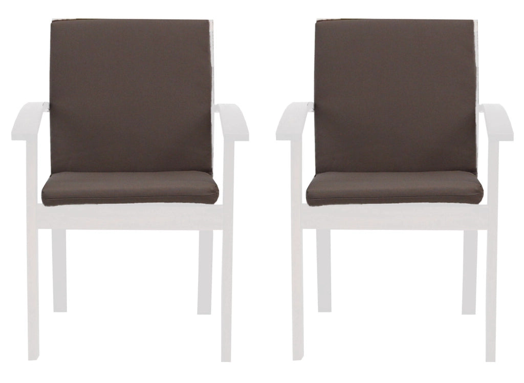 Set 2 Cuscini per Sedia da Giardino 90x45x5 cm in Dralon Allegro Taupe