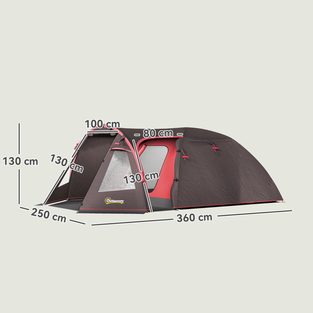 Tenda da Campeggio ¨C zephmum ¨C Grigio Impermeabile 2-4 Persone