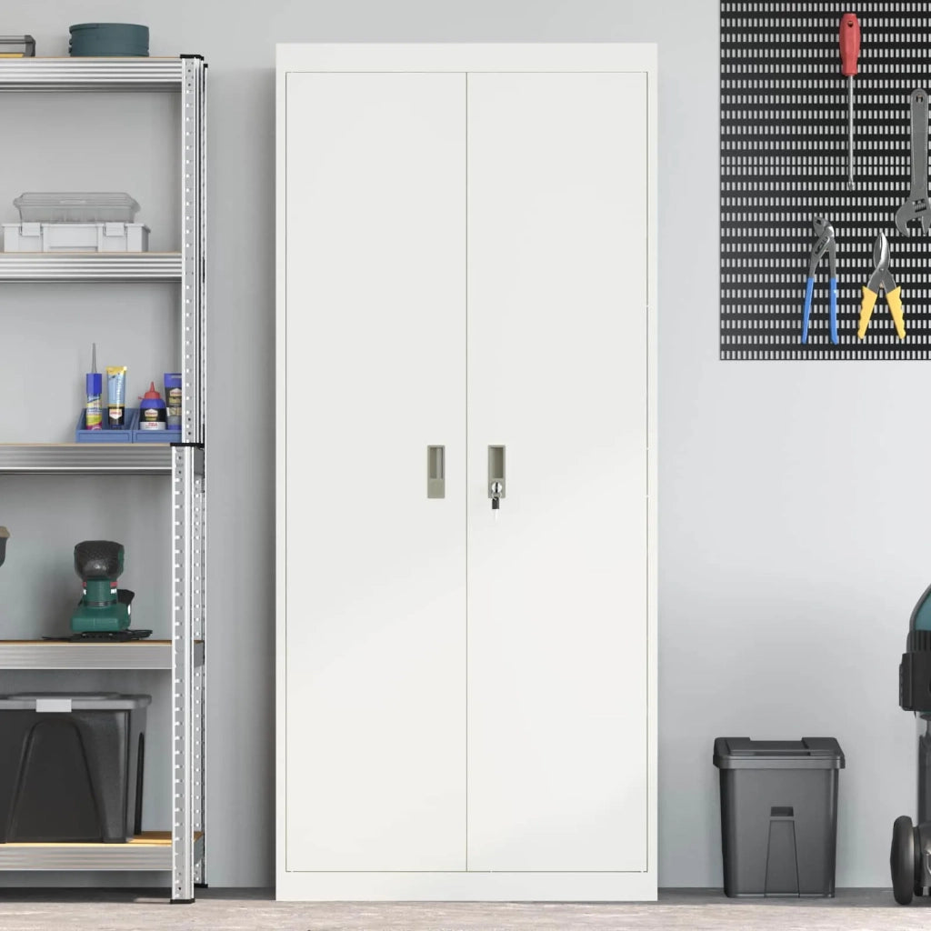 Armadio Bianco 80 x 40 x 180 cm Acciaio