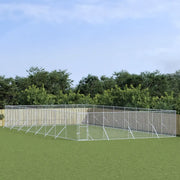 Cuccia per Cani da Esterno Argento 8x16x2 m in Acciaio Zincato