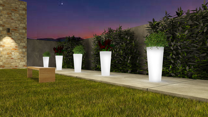 Vaso Luminoso Ø34x86 cm in Resina Arkema Tondo 86 SL