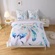 Set di coperte da letto 200x200 cm con 2 cuscini 80x80 cm in microfibra polyester 3D stampato