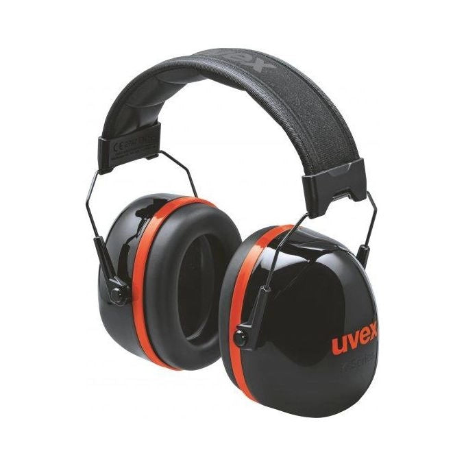 Uvex 2630030 K-Series10 Cuffie antirumore a padiglione pieghevoli SNR 36 dB colore Nero Rosso