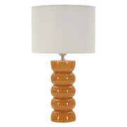 Lampada da tavolo Torr in ceramica senape lucido