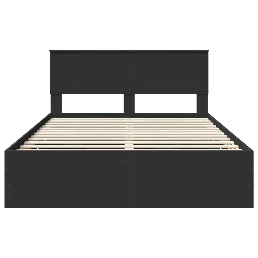 Struttura del letto Nero 140 x 190 cm Legno Ingegnerizzato