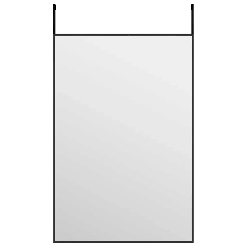 Specchio da Porta Nero 40x60 cm in Vetro e Alluminio 327406