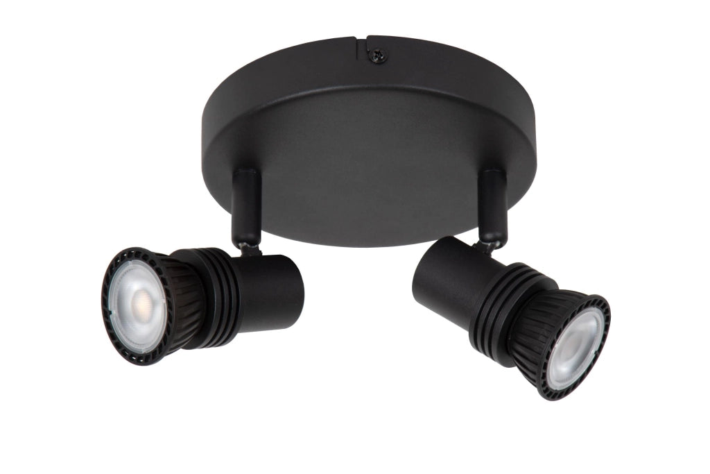 Faretto da soffitto KIANTI 2xGU10 nero Lucide