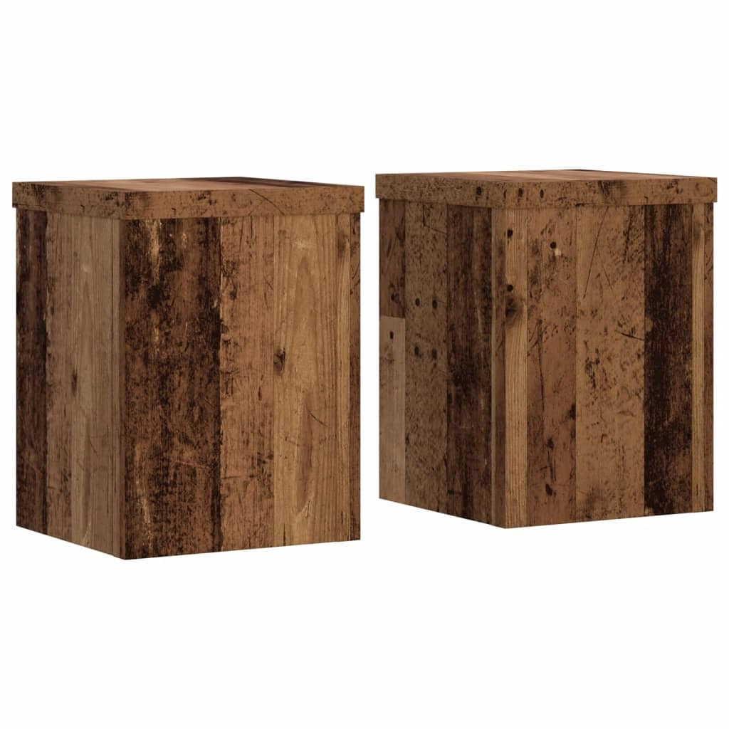 Portavasi mobili per fiori set da 2 legno di recupero legno ingegnerizzato marrone 02_0045380
