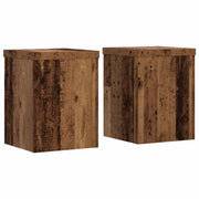Portavasi mobili per fiori set da 2 legno di recupero legno ingegnerizzato marrone 02_0045380